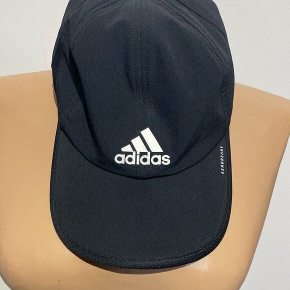 Adidas Women's Black Aeroready Mesh Stretch Baseball Cap Hat Adjustable - Picture 1 of 9